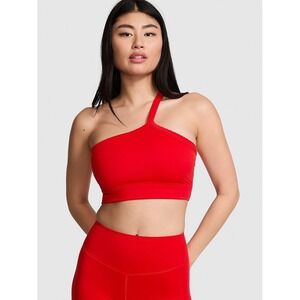 Victoria Secret PINK Women's Relay One- Shoulder Sports Bra NWT Size Large - Red